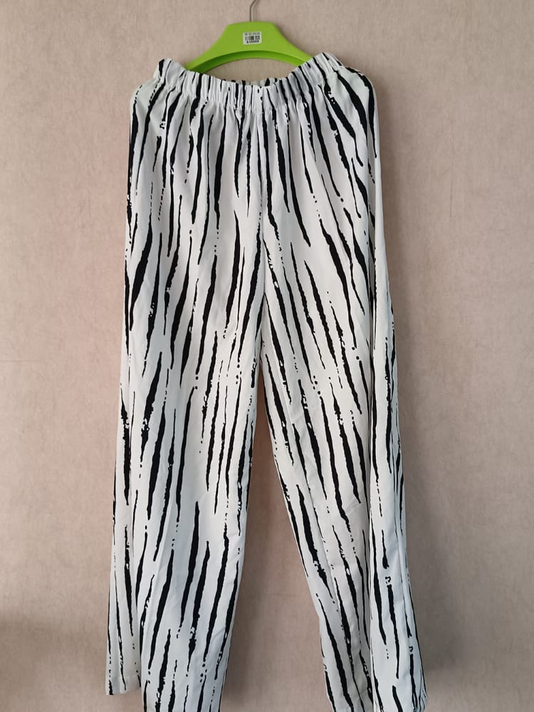 Spring and Summer Women's Printed Nine Quarter Sleeve Length Shirt+Straight Leg Pants Set for Fashion XL B-35328 - Tuzzut.com Qatar Online Shopping