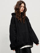 Women's Oversized Hooded Sweatshirt   593834 - TUZZUT Qatar Online Shopping