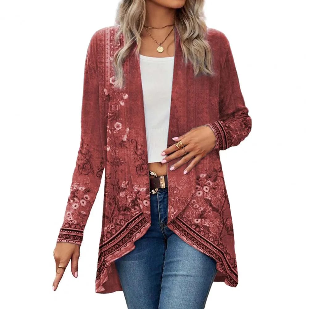 Women's Turn Down Collar Jacket, Jackets Print Jackets, Loose Thin Casual Blouse, Stylish Elegant Coats B219814 Women's Turn Down Collar Jacket, Jackets Print Jackets, Loose Thin Casual Blouse, Stylish Elegant Coats B219814