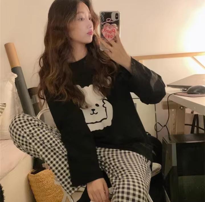 Women Long Sleeve Pajamas Set 2 Pieces Comfort Homewear 588012 Women Long Sleeve Pajamas Set 2 Pieces Comfort Homewear 588012