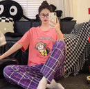 Women's Pajamas, Round Neck Sweater, Short-Sleeved Pants   547539 - TUZZUT Qatar Online Shopping