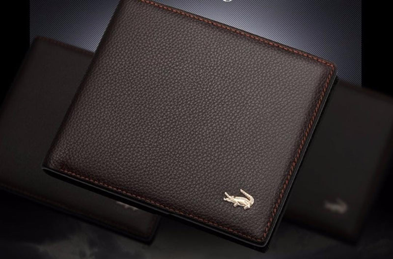 Signature Short Leather Wallet for men W8001 - TUZZUT Qatar Online Shopping