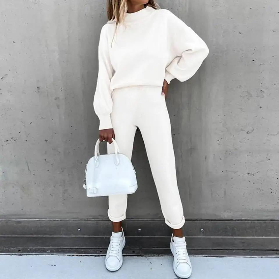 Women's Tracksuit Two Pieces Autumn Fashion Solid Casual Long Sleeve L 070024083 L Women's Tracksuit Two Pieces Autumn Fashion Solid Casual Long Sleeve L 070024083 L