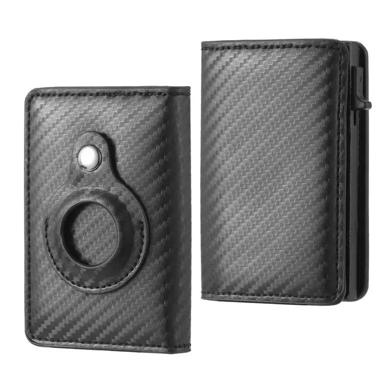 AirTag Wallet - Premium Leather Card Holder RFID Blocking Smart Wallet with AirTag Case
