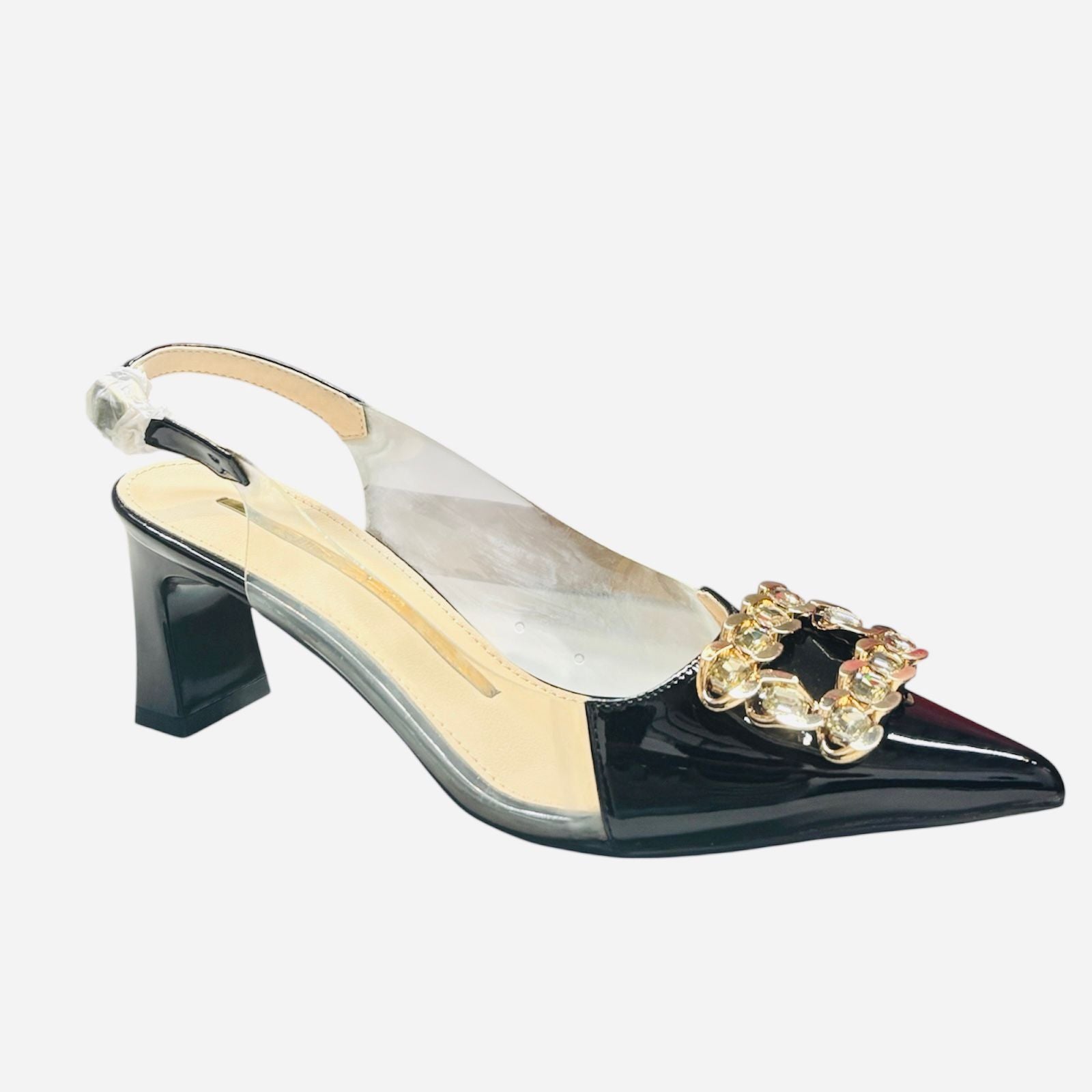 Women's Spring Summer Outdoor Transparent High Heels With Rivets 808826 Women's Spring Summer Outdoor Transparent High Heels With Rivets 808826