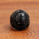 Gothic Vintage Stainless Steel Black Stone Ring For Men Women Size 10-S4713307 - Tuzzut.com Qatar Online Shopping