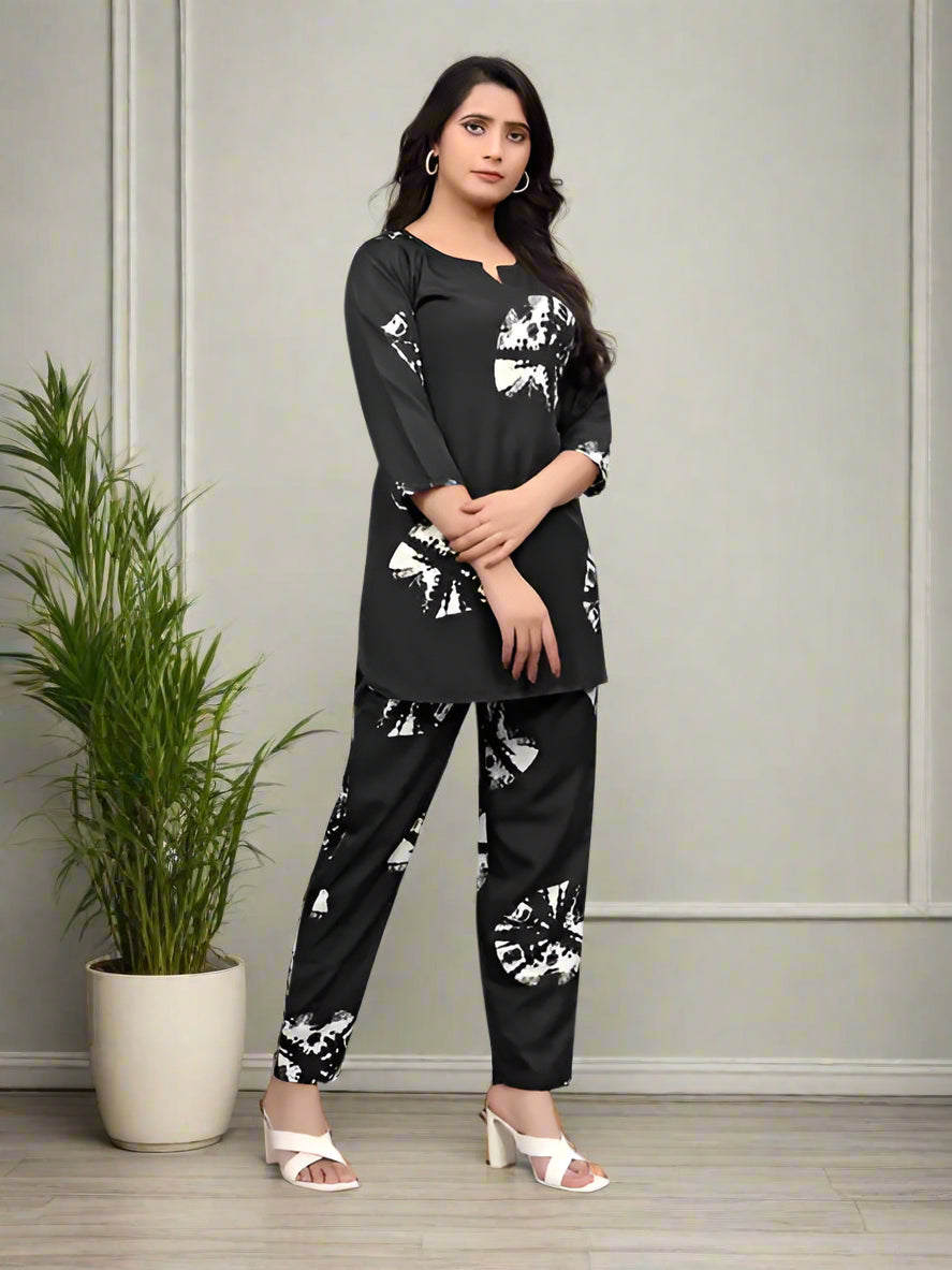 Women's Floral Printed Cotton Polyester Mix Fabric Night suit Pajama Co-Ord Set - VKT1200 Women's Floral Printed Cotton Polyester Mix Fabric Night suit Pajama Co-Ord Set - VKT1200