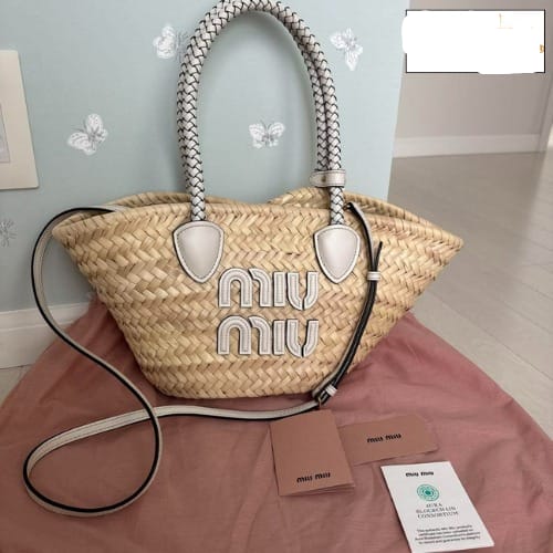 Palmito Raffia Tote Bag MM607 - TUZZUT Qatar Online Shopping