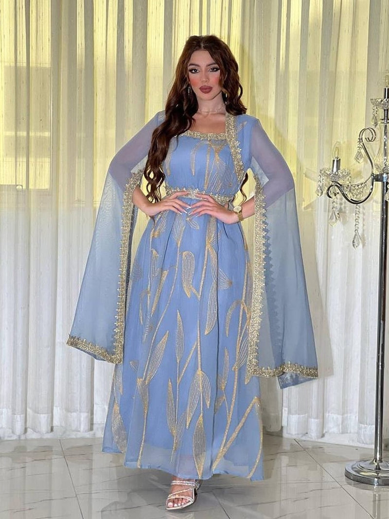 Women's Long Sleeve Floral Lace/Mesh Modest Fashion Dress S 472614