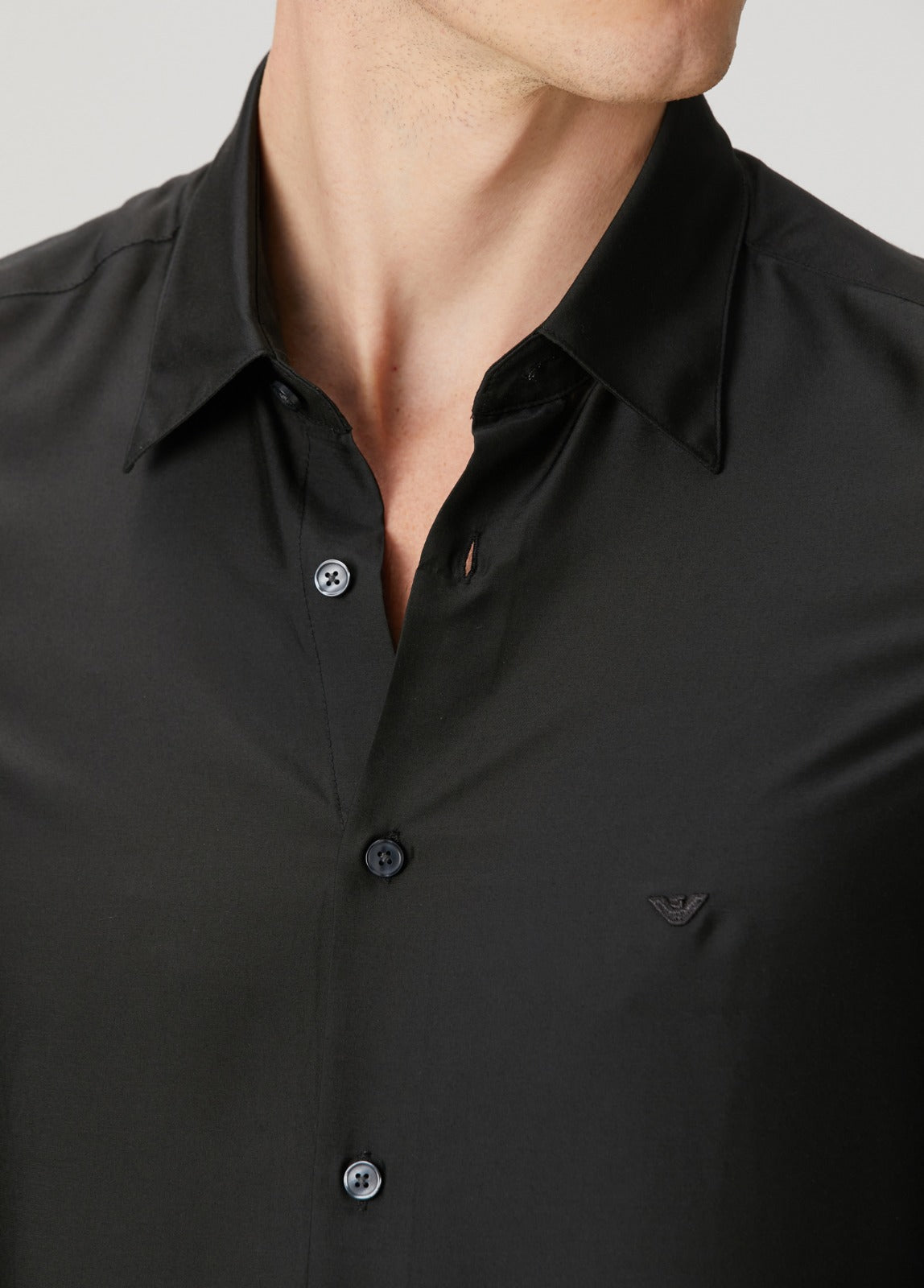 Black Emporio Armani Black Men Black Shirt MAL0086BL Black Emporio Armani Black Men Black Shirt MAL0086BL