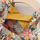 Girls Short Sleeve Floral Princess Dress   514176 - TUZZUT Qatar Online Shopping