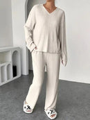 Women's Cross-Border Two-Piece Knitted Suit   B-479002 - TUZZUT Qatar Online Shopping