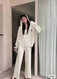 Women's Hooded Long Sleeve 2 Piece Suit LS2002 Women's Hooded Long Sleeve 2 Piece Suit LS2002