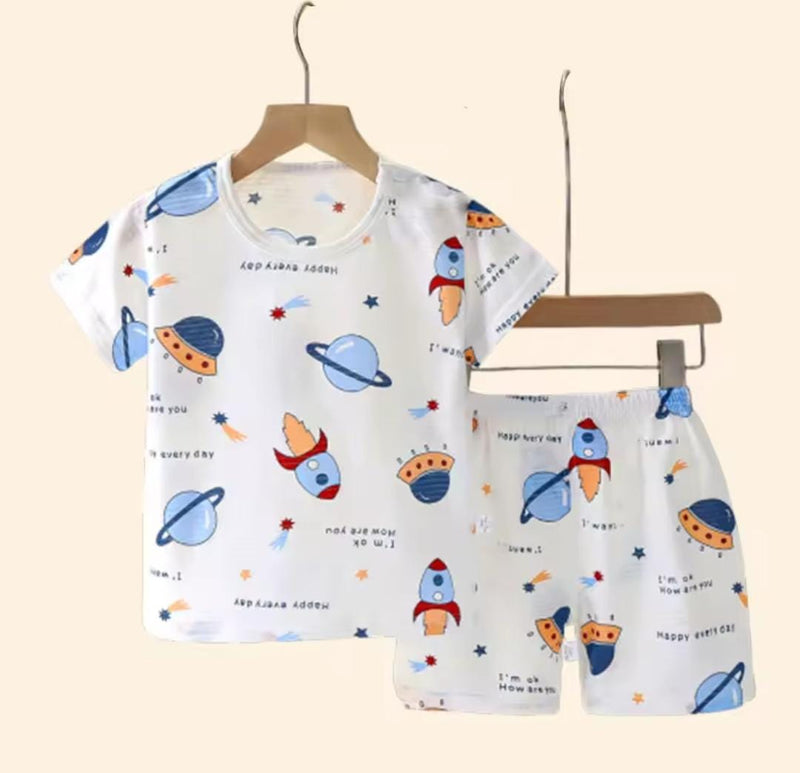 Children's Short Sleeve T-shirt and Shorts Outfit  1619278 - TUZZUT Qatar Online Shopping