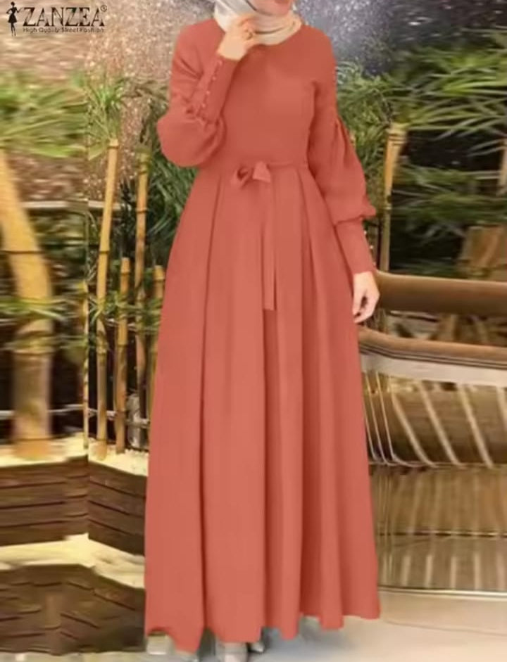 Islamic Dresses for Women, Long Sleeve Hijab, Casual Robe, Turkish Kaftan, Solid Color, Elegant, S4764034 Islamic Dresses for Women, Long Sleeve Hijab, Casual Robe, Turkish Kaftan, Solid Color, Elegant, S4764034