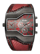 OULM Dual Time Sports Quartz watch W7528 - TUZZUT Qatar Online Shopping