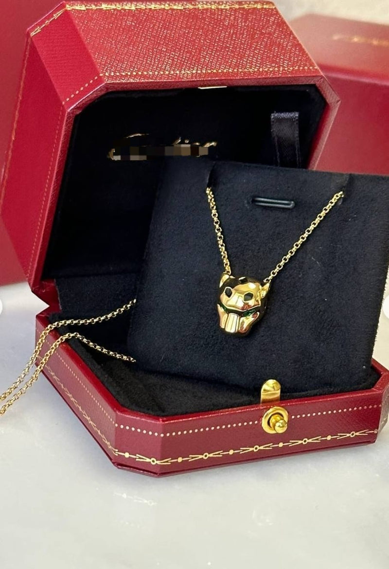 Panther Pendant Necklace Yellow Gold DN2031 - TUZZUT Qatar Online Shopping