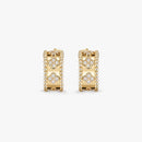 Clovers Hoop Yellow Gold Diamond Earrings VC1200 - TUZZUT Qatar Online Shopping