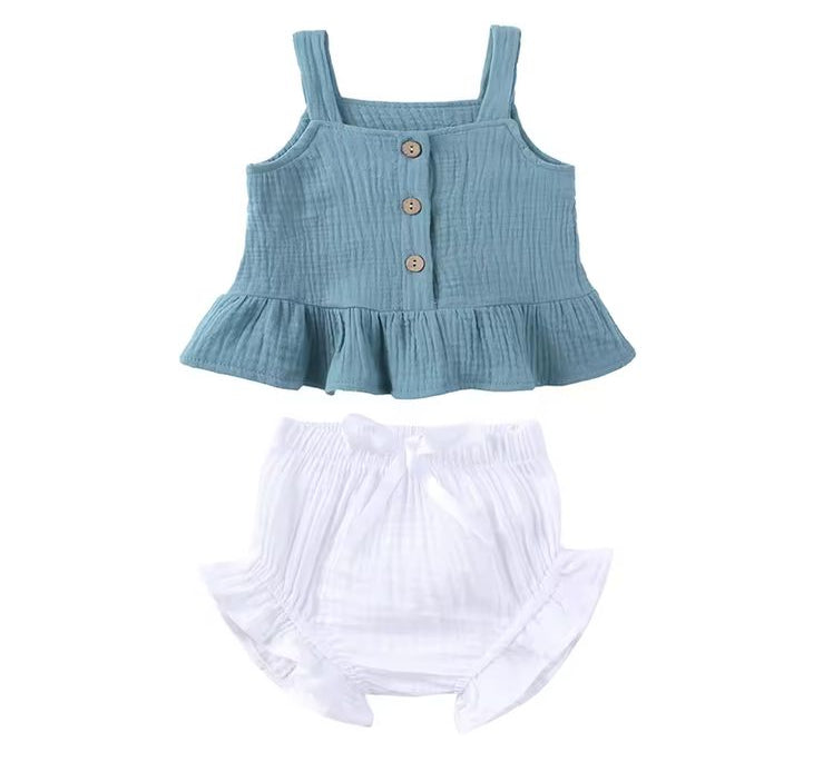 Baby Outfit Infant Clothes Boys Girls Cotton Sleeveless Vest + Shorts Suit Toddler 382443 Baby Outfit Infant Clothes Boys Girls Cotton Sleeveless Vest + Shorts Suit Toddler 382443
