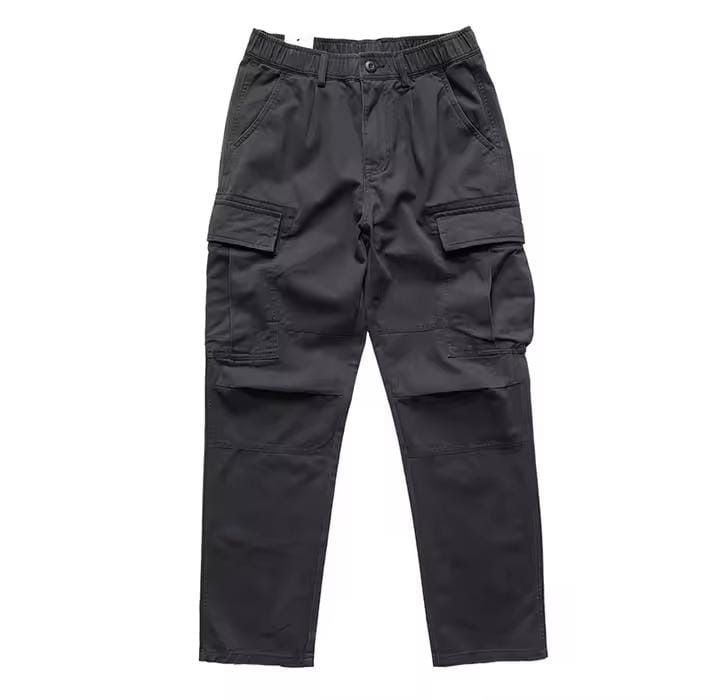 Men's Loose Straight Leg Cargo Pants Casual Multi-Pocket Trousers Washed Elastic Waist Wide Leg Pants B301836 Men's Loose Straight Leg Cargo Pants Casual Multi-Pocket Trousers Washed Elastic Waist Wide Leg Pants B301836
