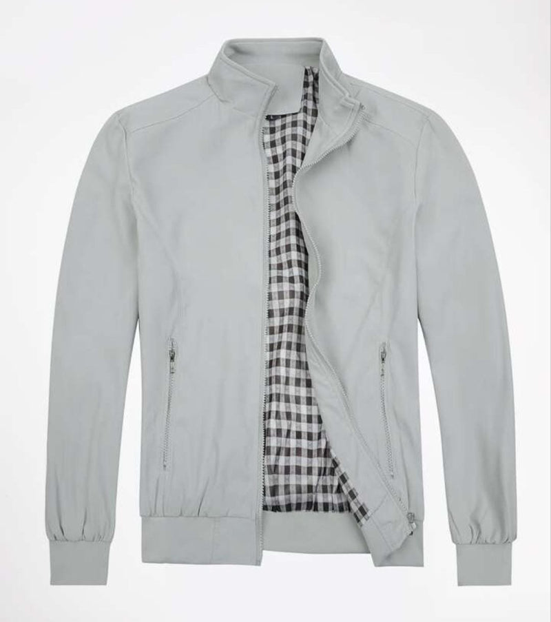 Men Zip Up Slant Pocket Jacket   T491077 - TUZZUT Qatar Online Shopping