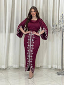 Women's Long Sleeve Geometry Beads/Pearls/Rice Beads Modest Fashion Dress 445355 - TUZZUT Qatar Online Shopping