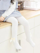 Cotton Tights for Girls Cute Bow Children Tights Knitted Solid Color White Girls Tights High Waist Toddler Baby Tights    172737 - TUZZUT Qatar Online Shopping