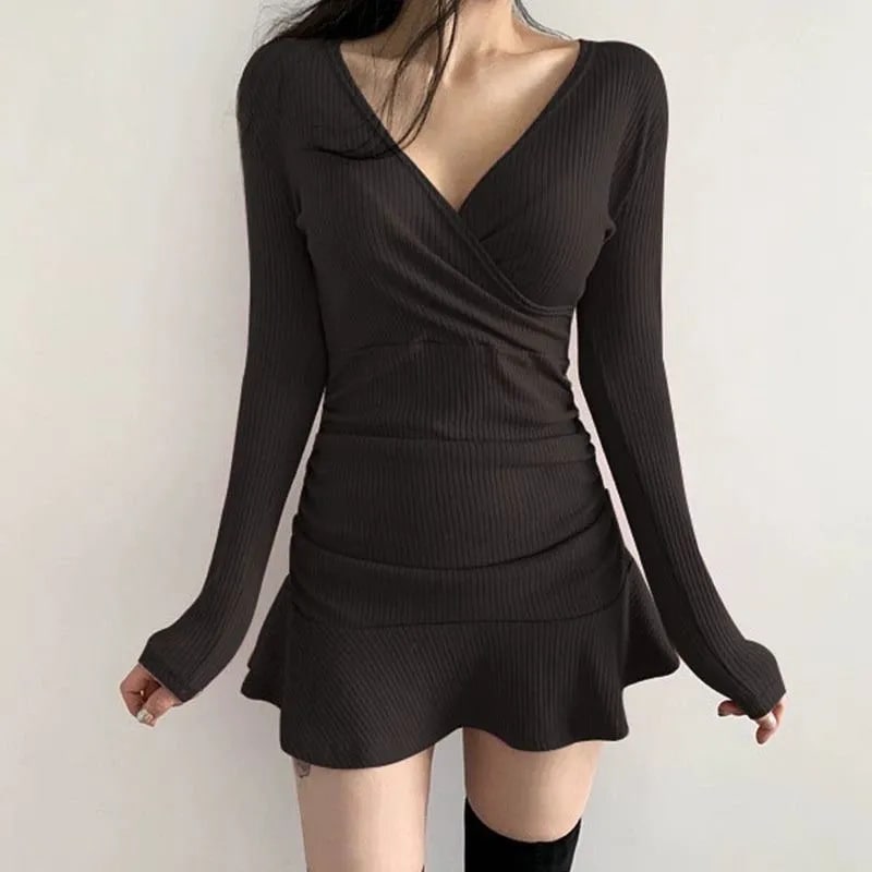 Women's Long Sleeve Bodycon Dress 2XL 359481