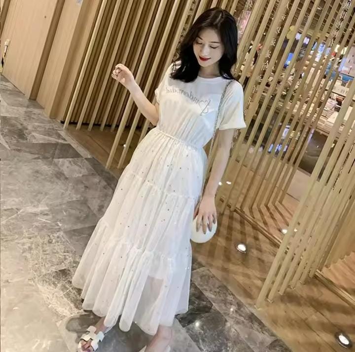 Women's Loose Skirt Mesh Dress 381226 Women's Loose Skirt Mesh Dress 381226