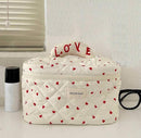 Women Mini Soft Cotton Heart Print Cosmetic Bags   S5120538 - TUZZUT Qatar Online Shopping