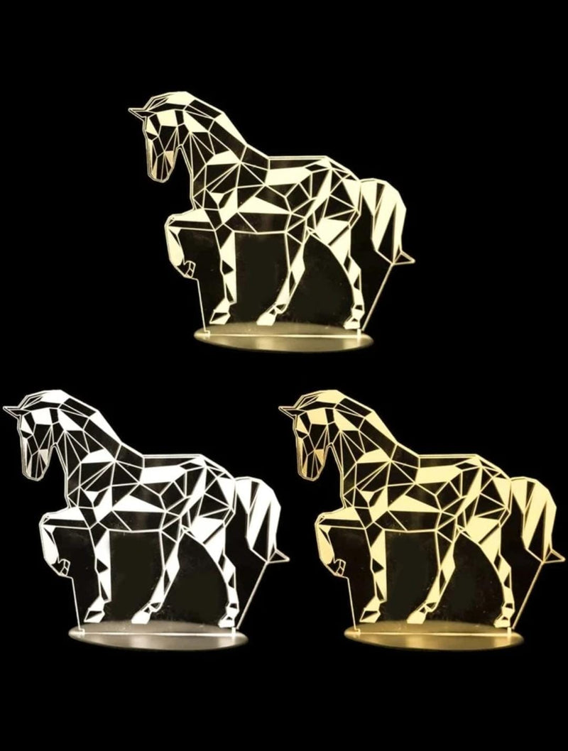 3D LED night lamp "Horse" Hologram S1392294 - Tuzzut.com Qatar Online Shopping