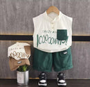 Kids 2 Piece Fashion  Sleeveless T-shirts and Shorts  Clothes   1640404 - TUZZUT Qatar Online Shopping
