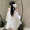 Women's Long Sleeve Smock Dress M 413603 - TUZZUT Qatar Online Shopping