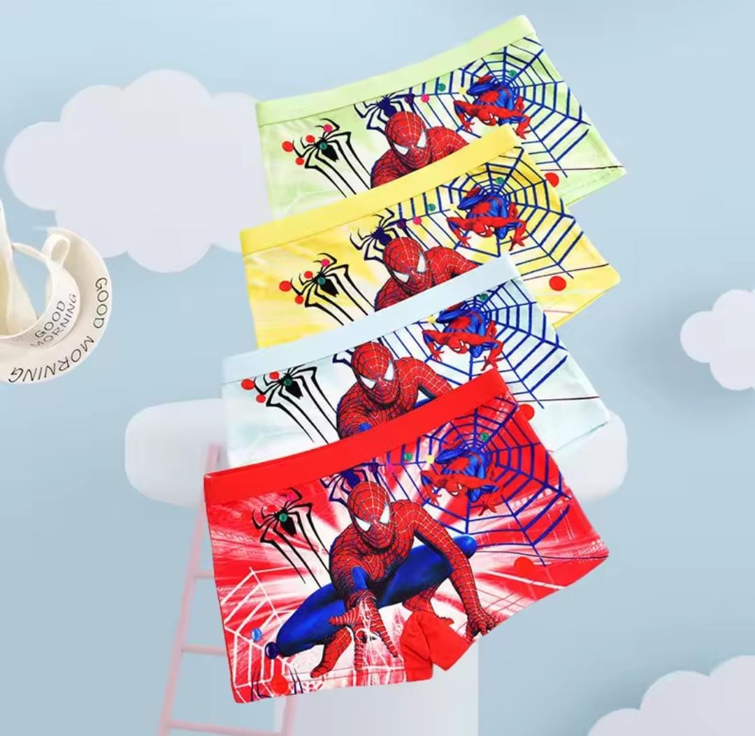 4pcs/Lot Cartoon Spider Boys Children's Panties 1604949 4pcs/Lot Cartoon Spider Boys Children's Panties 1604949