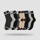 10 pairs Unisex Mid Top Cute Stripe Colorful Socks Set B335599 - TUZZUT Qatar Online Shopping