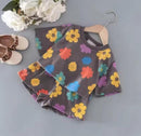 Baby Girls Flower Print Clothes Set T-shirts and Shorts Suit   1601338 - TUZZUT Qatar Online Shopping