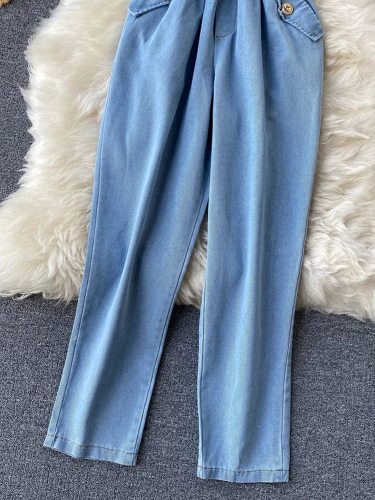 Stylish Womens Blue Belted Jumpsuit 55478 - TUZZUT Qatar Online Shopping