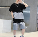 Boys Short Sleeve T-shirt and Pants Suit   536708 - TUZZUT Qatar Online Shopping