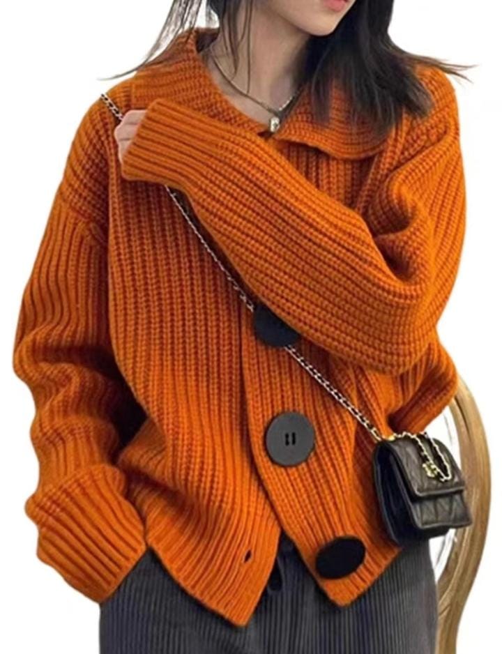 Fashion Women's Oversized Buttons Sweater Coat 456174 Fashion Women's Oversized Buttons Sweater Coat 456174