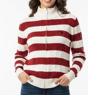 Polo Zipper Sweater ZW85 - TUZZUT Qatar Online Shopping