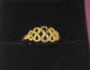 Infinity Yellow Gold Ring DN2067 - TUZZUT Qatar Online Shopping