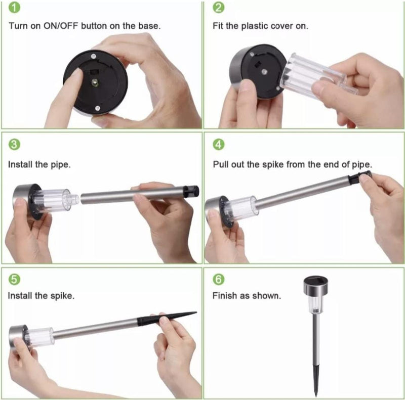 LED Solar Garden Light Outdoor Solar Powered Lamp S3322689 - TUZZUT Qatar Online Shopping