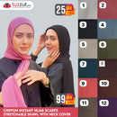 Chiffon Instant Hijab Scarfs Stretchable Shawl with Neck Cover - TUZZUT Qatar Online Shopping