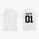 Back Letter Print Round Neck Short Sleeve T-Shirt X1240670 - TUZZUT Qatar Online Shopping