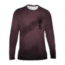 Vintage Print Tee 3d Crown K US Long Sleeve Loose O Neck Summer Top Oversized Mens Camiseta S4305274 - Tuzzut.com Qatar Online Shopping