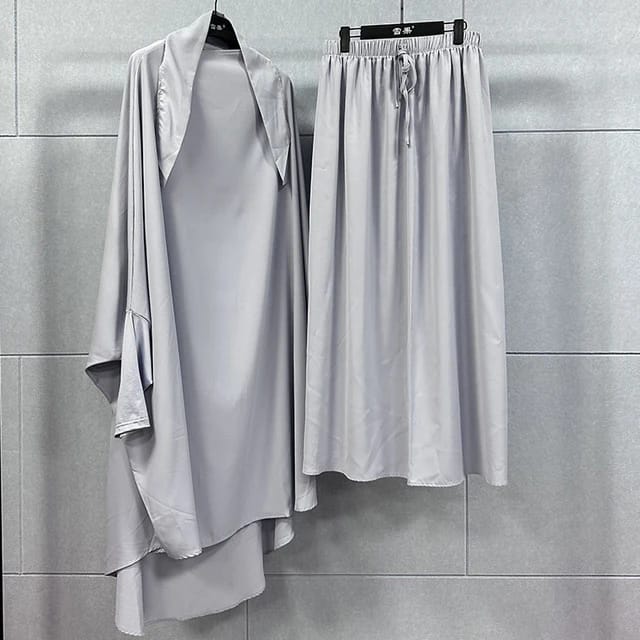 Plain Islamic clothing Middle East Arab robe Muslim solid color Large size abaya jalabiya for women long Prayer dress S4594482