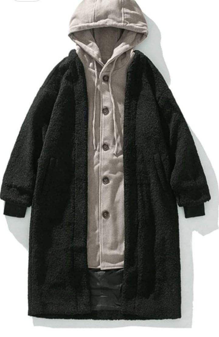 Women's Faux Lamb Wool Overcoat Hooded Cardigan Thick Jacket B-200481 Women's Faux Lamb Wool Overcoat Hooded Cardigan Thick Jacket B-200481