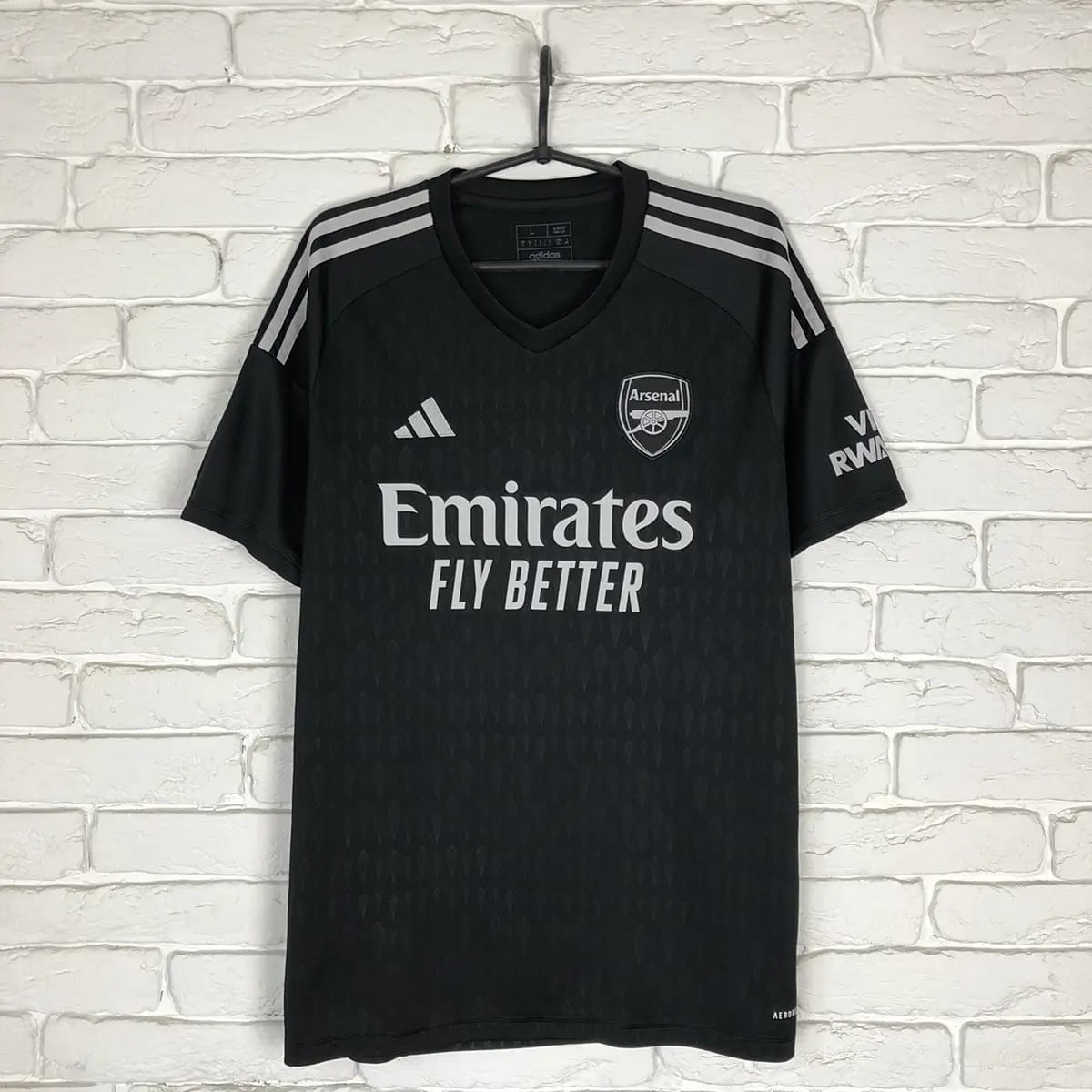 PLAYER ARSENAL 23/24 Black GOALKEEPER Shirt Jersey 030611 TUZZUT