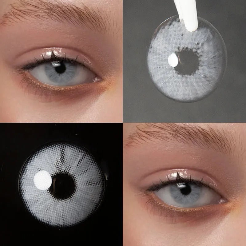 Unibling Meta Grey Contact Lenses for Eyes (1 Pair) Unibling Meta Grey Contact Lenses for Eyes (1 Pair)