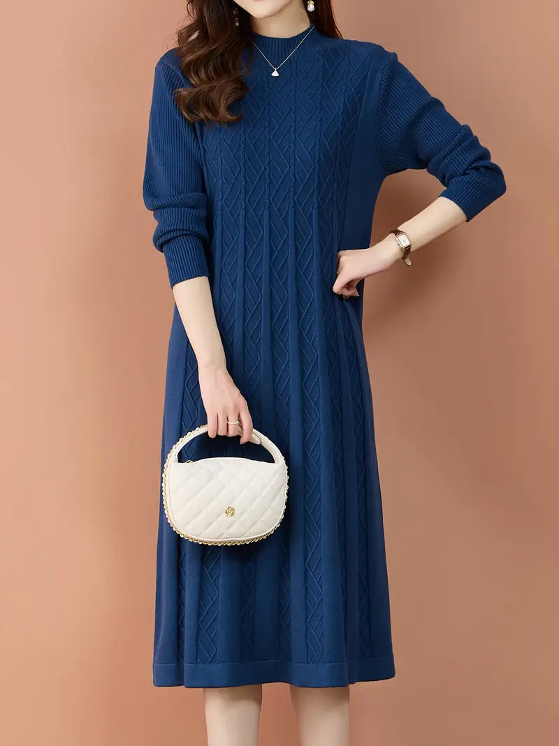 Women'S Cozy Long Sleeve High-Neck Dress 7012521 Women'S Cozy Long Sleeve High-Neck Dress 7012521